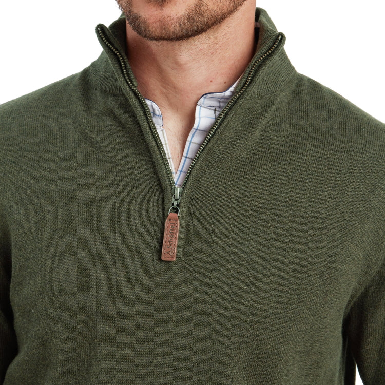 Schoffel Lewis Lambswool 1/4 Zip Jumper - Woodland - Image 5