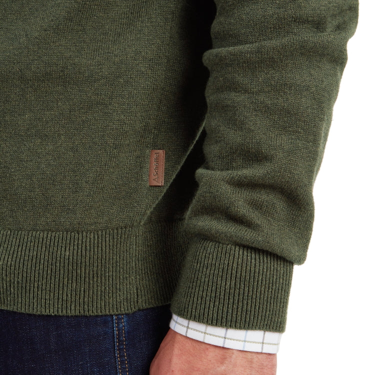 Schoffel Lewis Lambswool 1/4 Zip Jumper - Woodland - Image 6