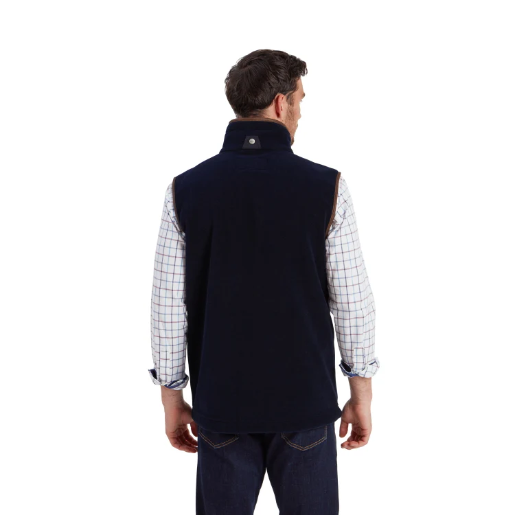 Schoffel Oakham Fleece Gilet - Navy - Image 4