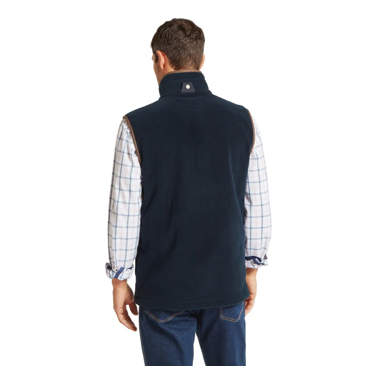 Schoffel Oakham Fleece Gilet - Petrol Blue - Image 3
