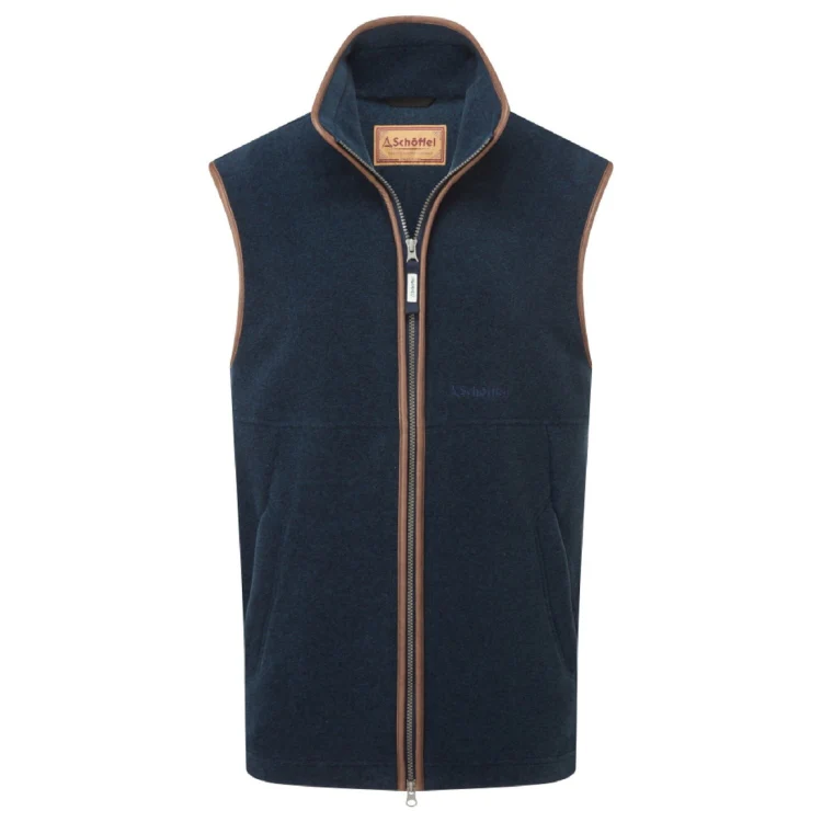 Schoffel Oakham Fleece Gilet - Petrol Blue - Image 4