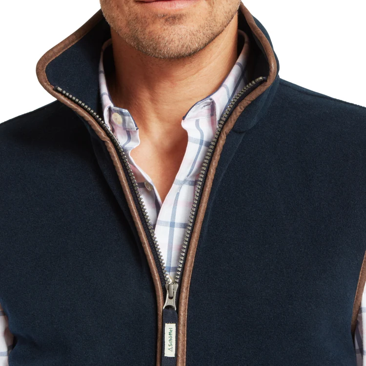 Schoffel Oakham Fleece Gilet - Petrol Blue - Image 6