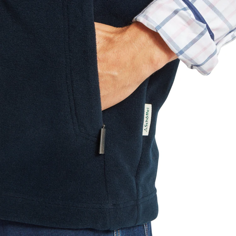 Schoffel Oakham Fleece Gilet - Petrol Blue - Image 8