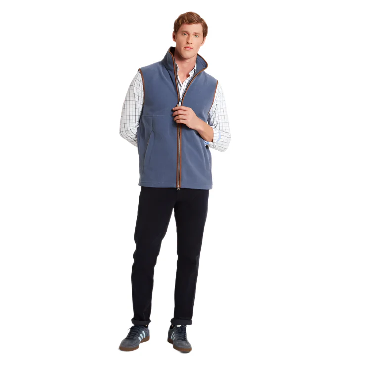 Schoffel Oakham Fleece Gilet - Storm Blue - Image 3