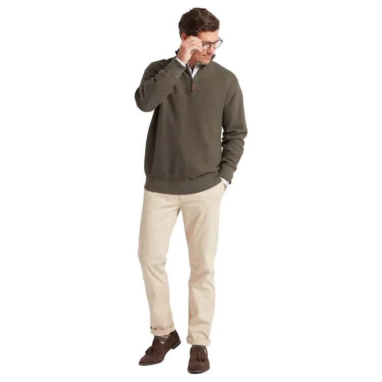 Schoffel Porthleven 1/4 Zip Jumper - Beetle Green - Image 3