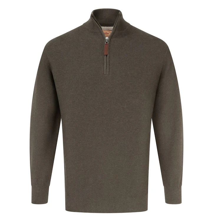 Schoffel Porthleven 1/4 Zip Jumper - Beetle Green - Image 4