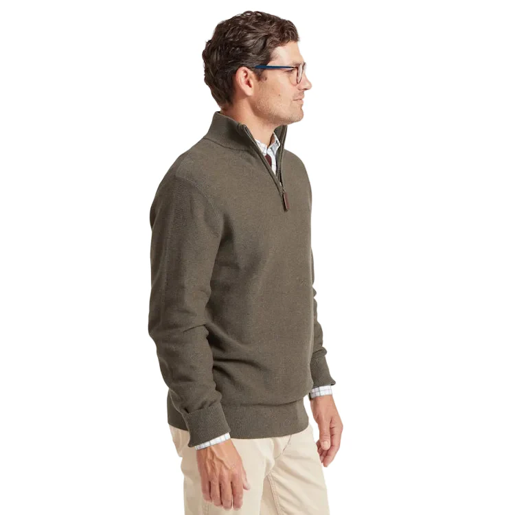 Schoffel Porthleven 1/4 Zip Jumper - Beetle Green - Image 5