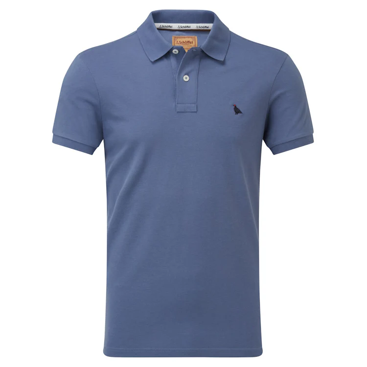 Schoffel St Ives Polo Shirt - Vintage Indigo - Image 3