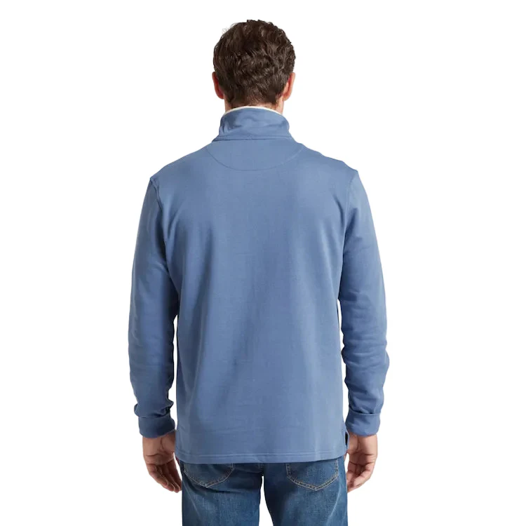 Schoffel Trencom 1/4 Zip Sweatshirt - Vintage Indigo/Stone - Image 2