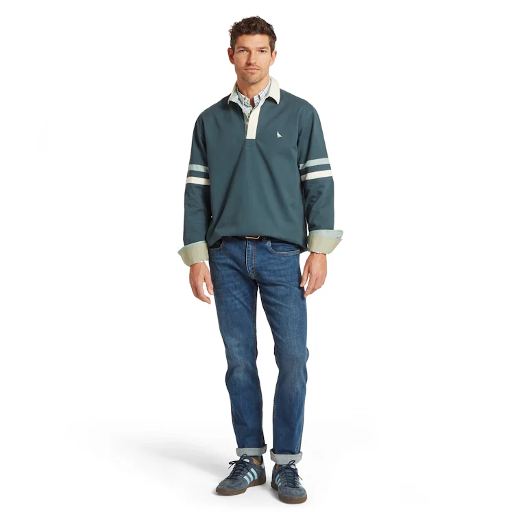 Schoffel Truro Deck Shirt - Deep Ocean Blue - Image 3