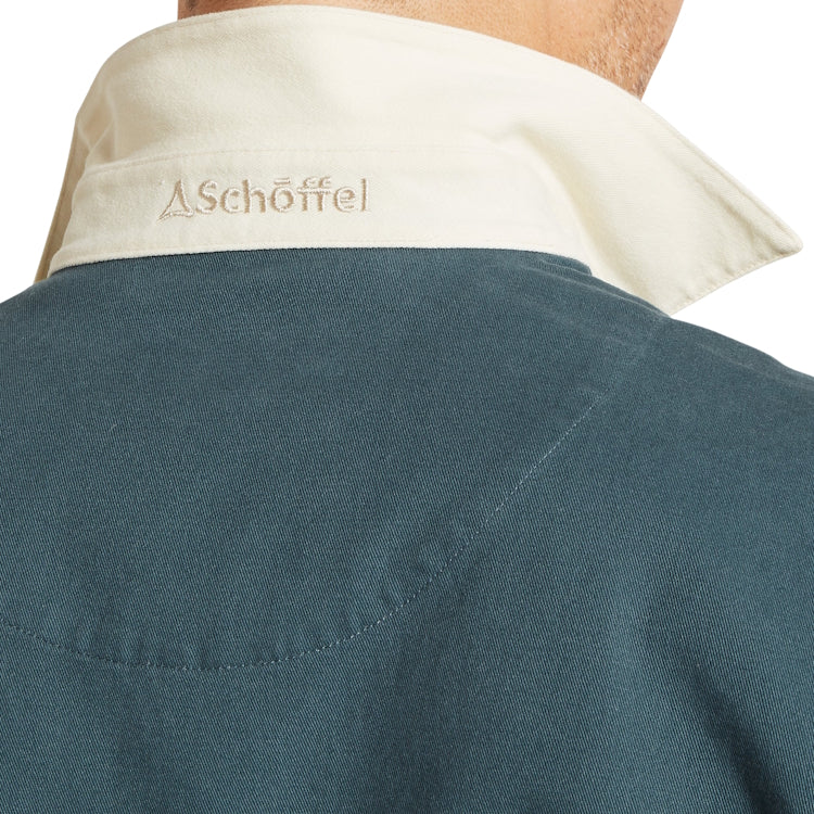 Schoffel Truro Deck Shirt - Deep Ocean Blue - Image 6
