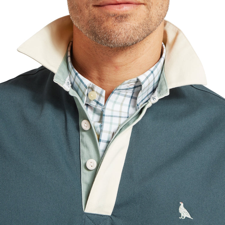 Schoffel Truro Deck Shirt - Deep Ocean Blue - Image 7