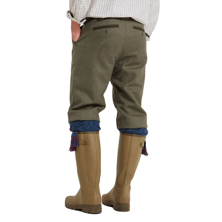 Schoffel Tweed Plus Twos - Loden Green Herringbone Tweed - Image 2