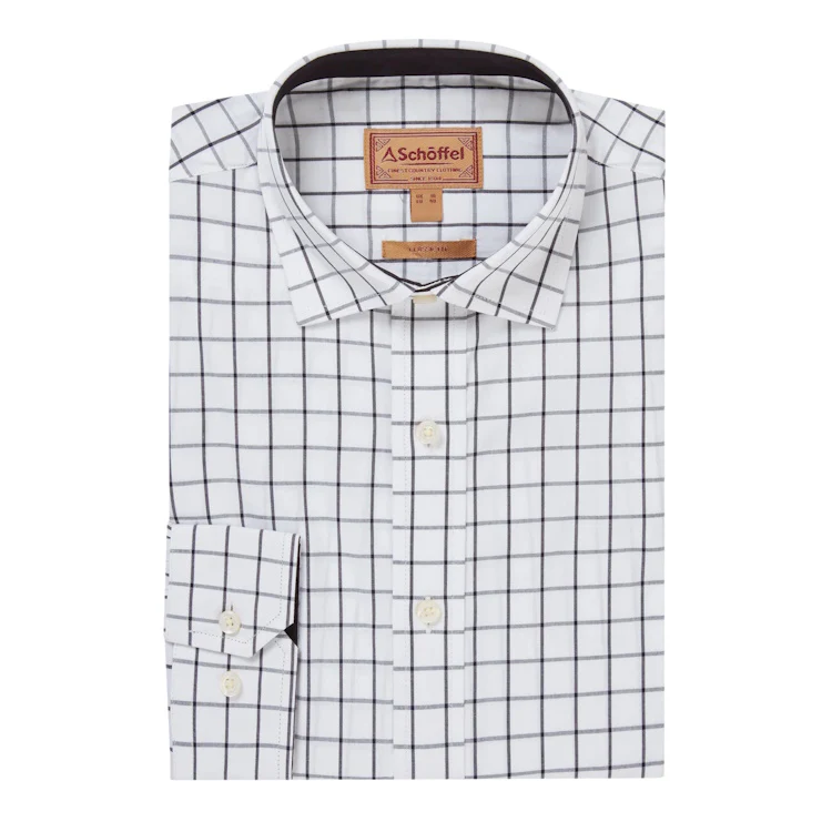 Schoffel Westminster Classic Shirt - Navy Check - Image 3