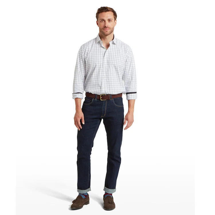 Schoffel Westminster Classic Shirt - Navy Check - Image 4