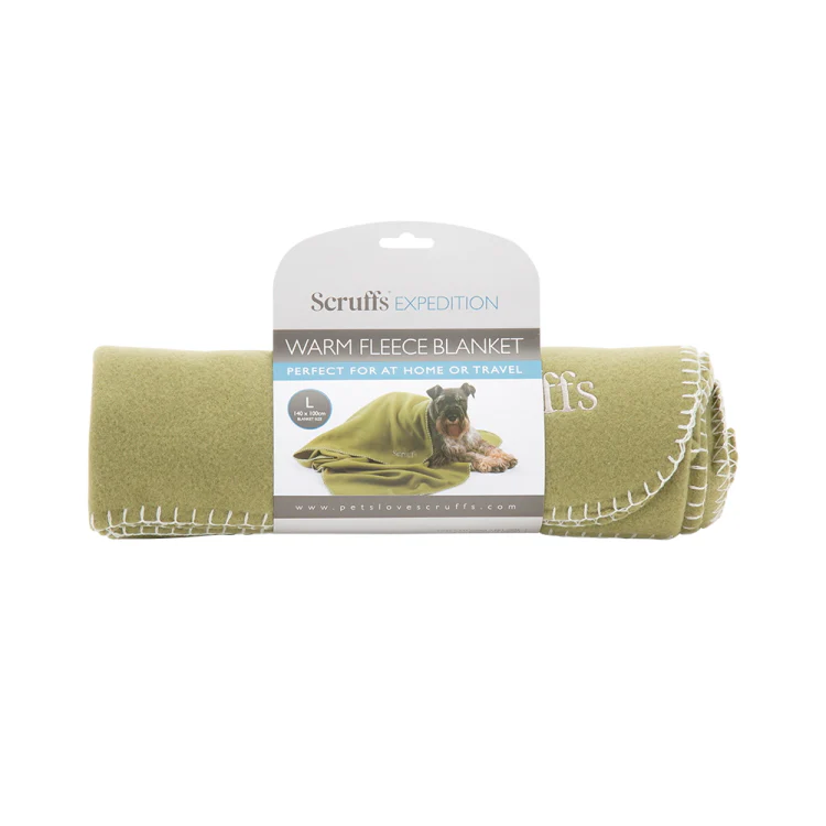 Scruffs Expedition Dog Fleece Blanket - Khaki Green - Image 2