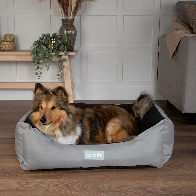 Scruffs Expedition Water Resistant Box Dog Bed - Storm Grey - Image 2