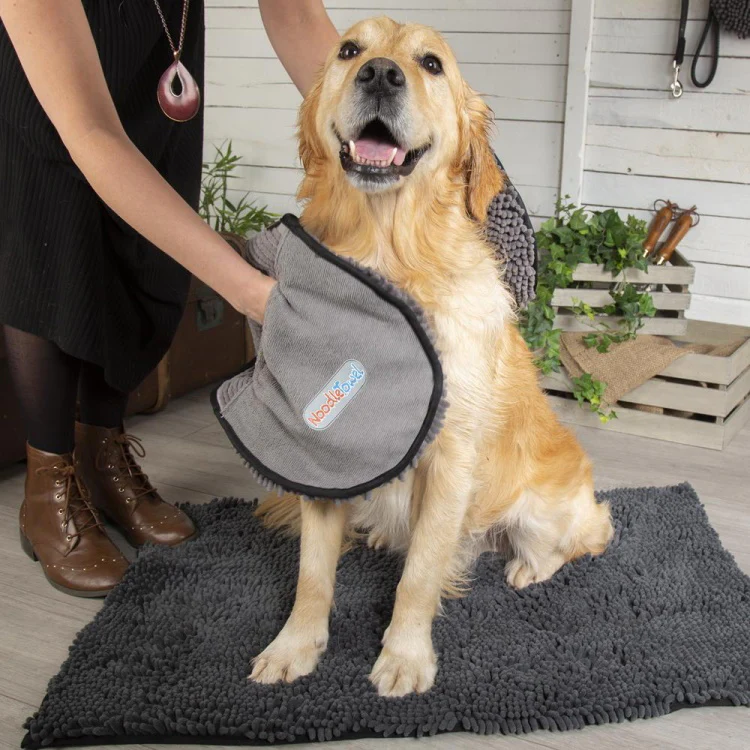 Scruffs Noodle Dog Drying Towel - Grey - Image 3