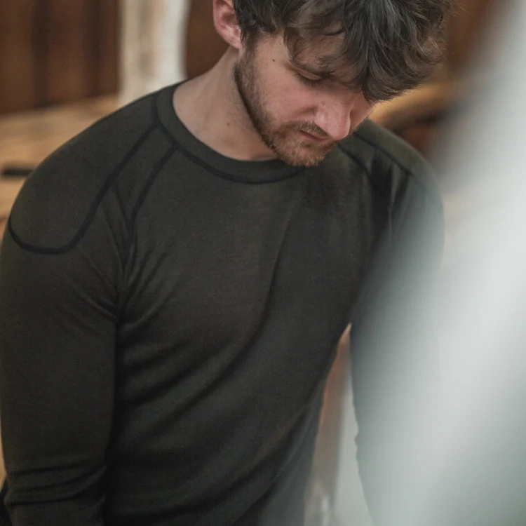 Seeland Apex One Hundred Long Sleeve T-Shirt - Pine Green - Image 3