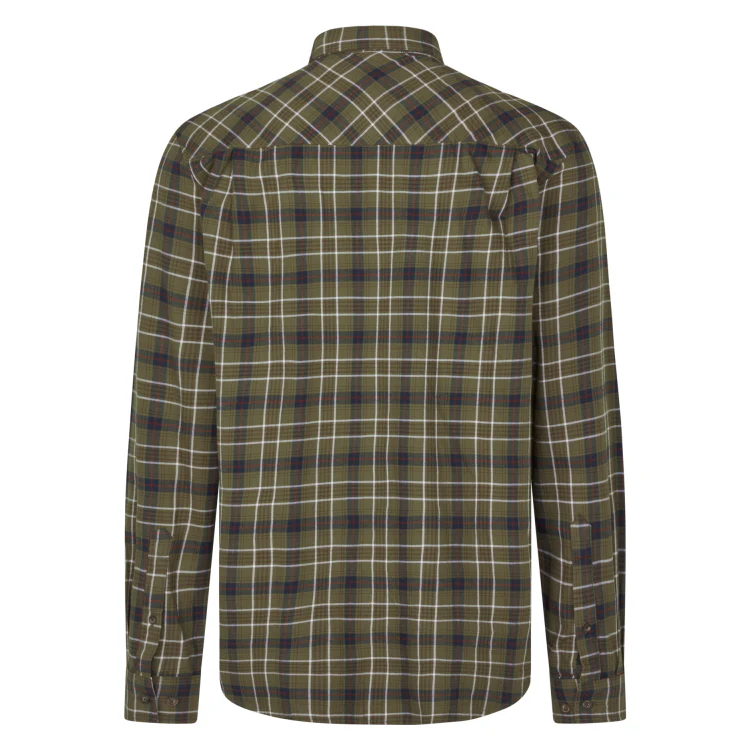 Seeland Glen Flannel Shirt - Grape Leaf/Dark Navy Check - Image 2