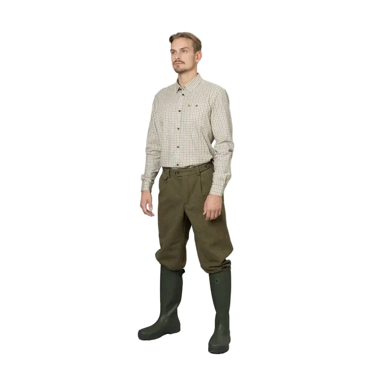 Seeland Oxford Shooting Shirt - Blue/Classic Brown Check - Image 3