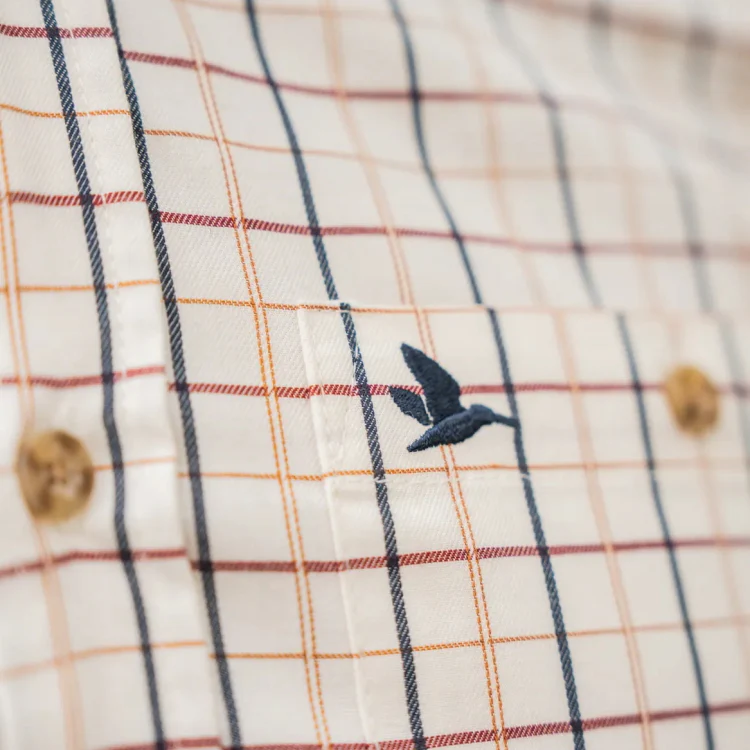 Seeland Oxford Shooting Shirt - Classic Blue/Merlot Check - Image 4