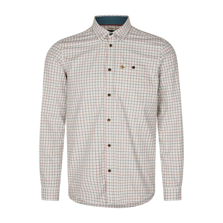 Seeland Oxford Shooting Shirt - Grape Leaf/Terracotta Check