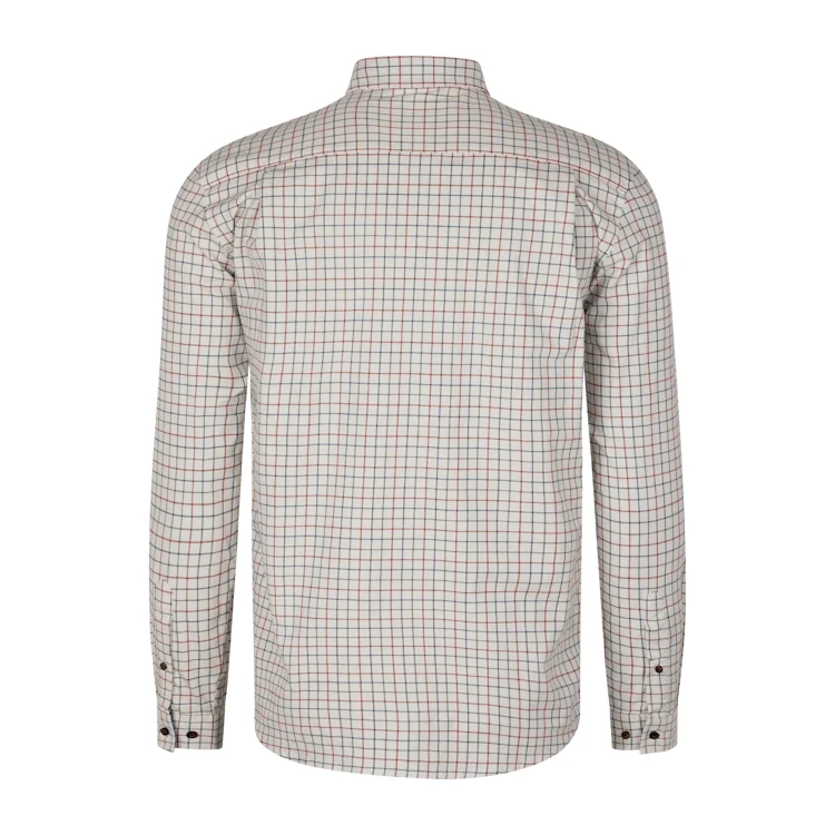 Seeland Oxford Shooting Shirt - Grape Leaf/Terracotta Check - Image 2