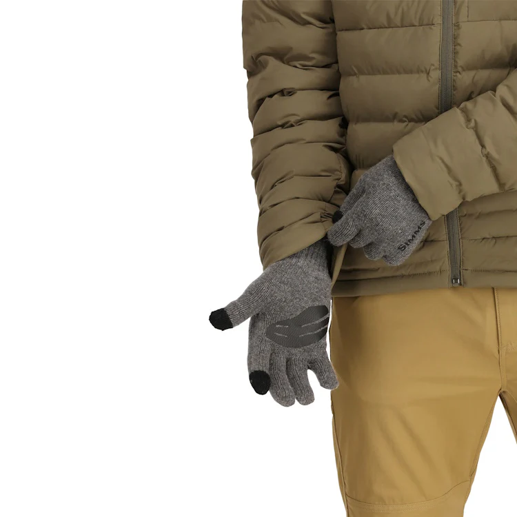 Simms Wool Full Finger Gloves - Steel - Image 3