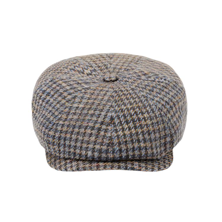 Stetson Hatteras Linen/Cotton Houndstooth Cap - Multicolour Houndstooth - Image 3