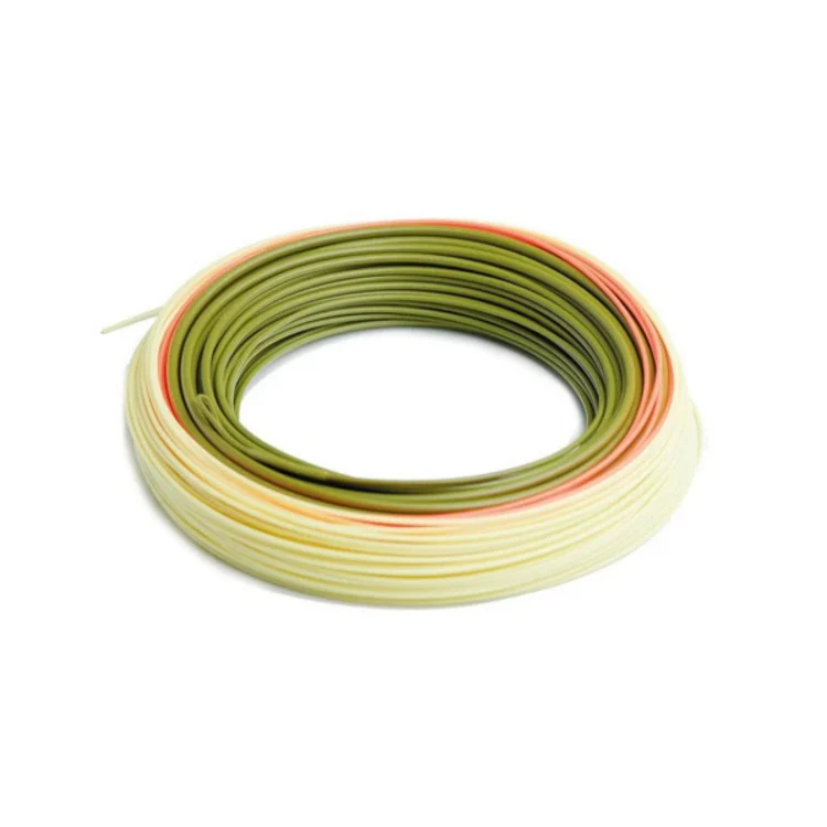 USED Rio Elite Scandi Outbound Floating Fly Line Dark Green/Orange/Yellow 10/11 Line