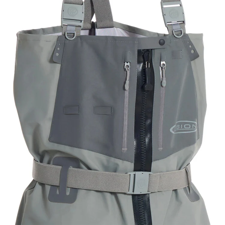 Vision Koski Zip Stockingfoot Waders - Grey - Image 2