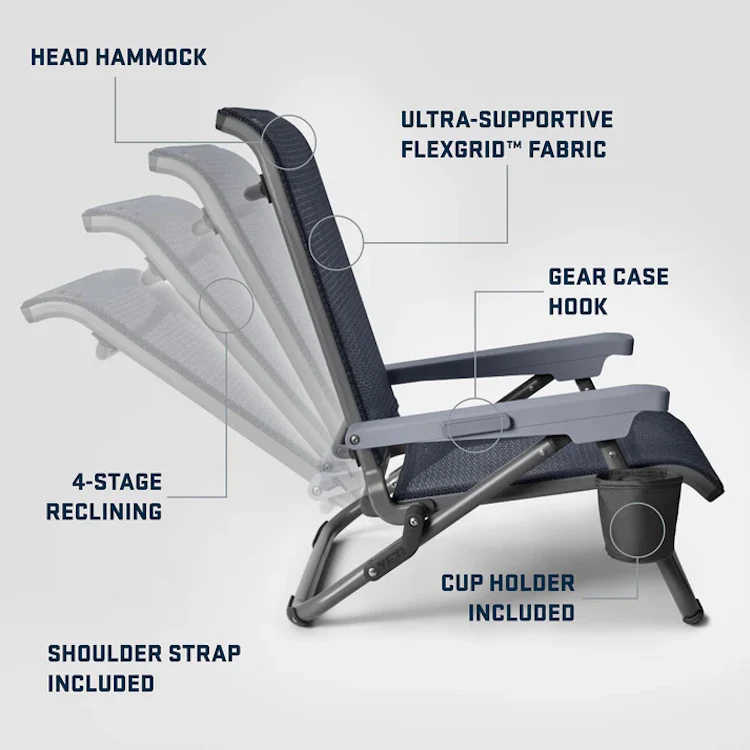 Yeti Hondo Beach Chair - Navy - Image 7