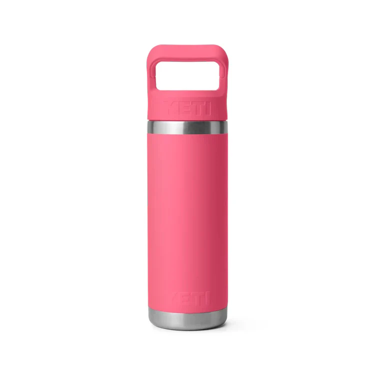 Yeti Rambler 18oz Insulated Bottle with Straw Cap - Tropical Pink - Image 3
