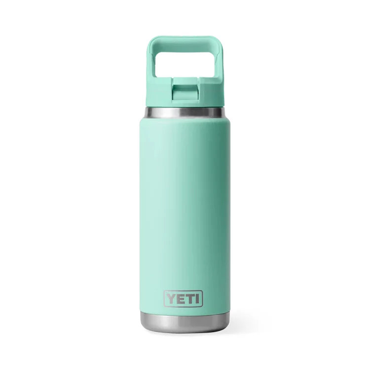 Yeti Rambler 26oz Insulated Bottle with Colour Matched Straw Cap - Seafoam