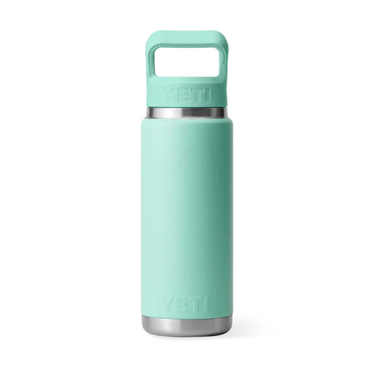 Yeti Rambler 26oz Insulated Bottle with Colour Matched Straw Cap - Seafoam - Image 3