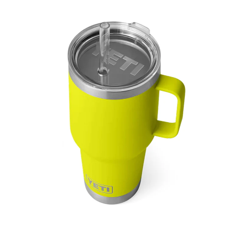 Yeti Rambler 35oz Straw Mug - Firefly Yellow - Image 2