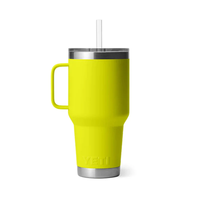 Yeti Rambler 35oz Straw Mug - Firefly Yellow - Image 3