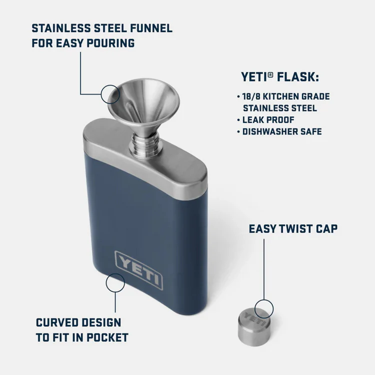 Yeti Rambler Flask - Black - Image 7